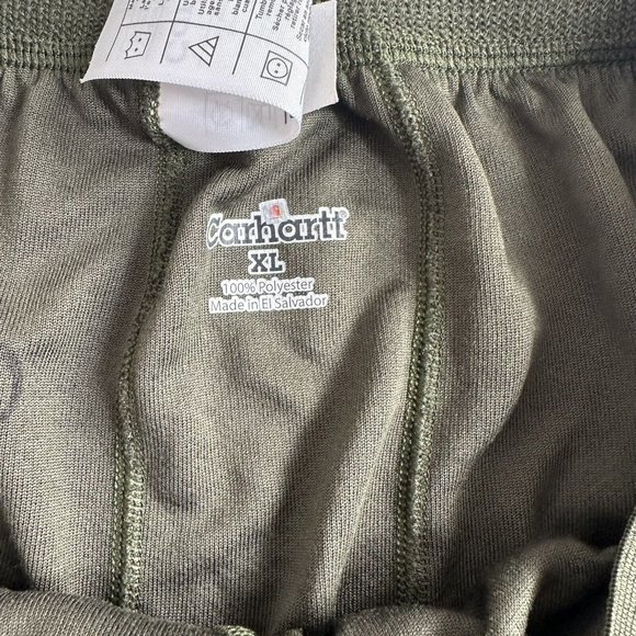 Carhartt Waffle Base Layer Pants Joggers Mens Size XL Green Active Thermal - Picture 7 of 8